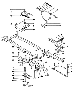 Snowthrower Frame, Lift And Drive Diagram and Parts List for 62542C (H00000001-H99999999)(1989) Lawn Boy Lawn Tractor